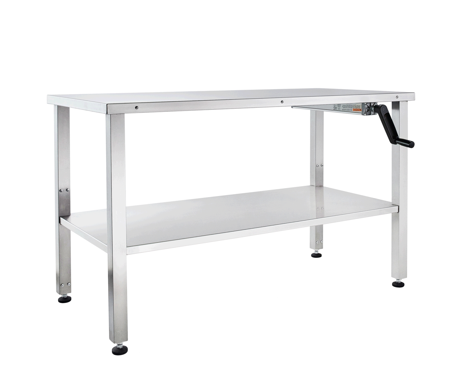 Blickman 7836HYD Hydraulic Height-Adjustable Stainless Steel Instrument Table, 60"W x 30"D, Casters | QuinceMedical.com