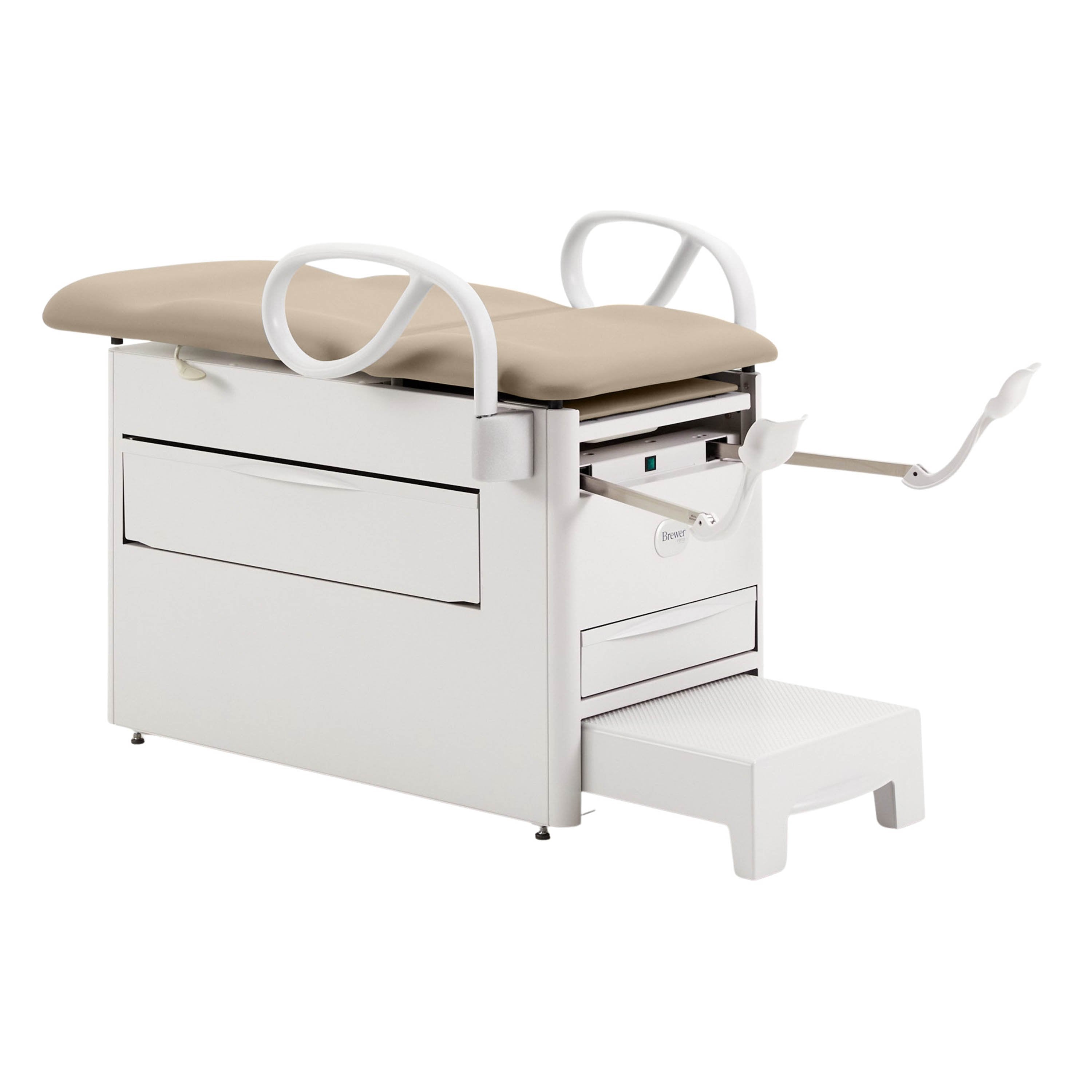 Brewer Versa Exam Table with Patient Assist Handles and Ergonomic Stir