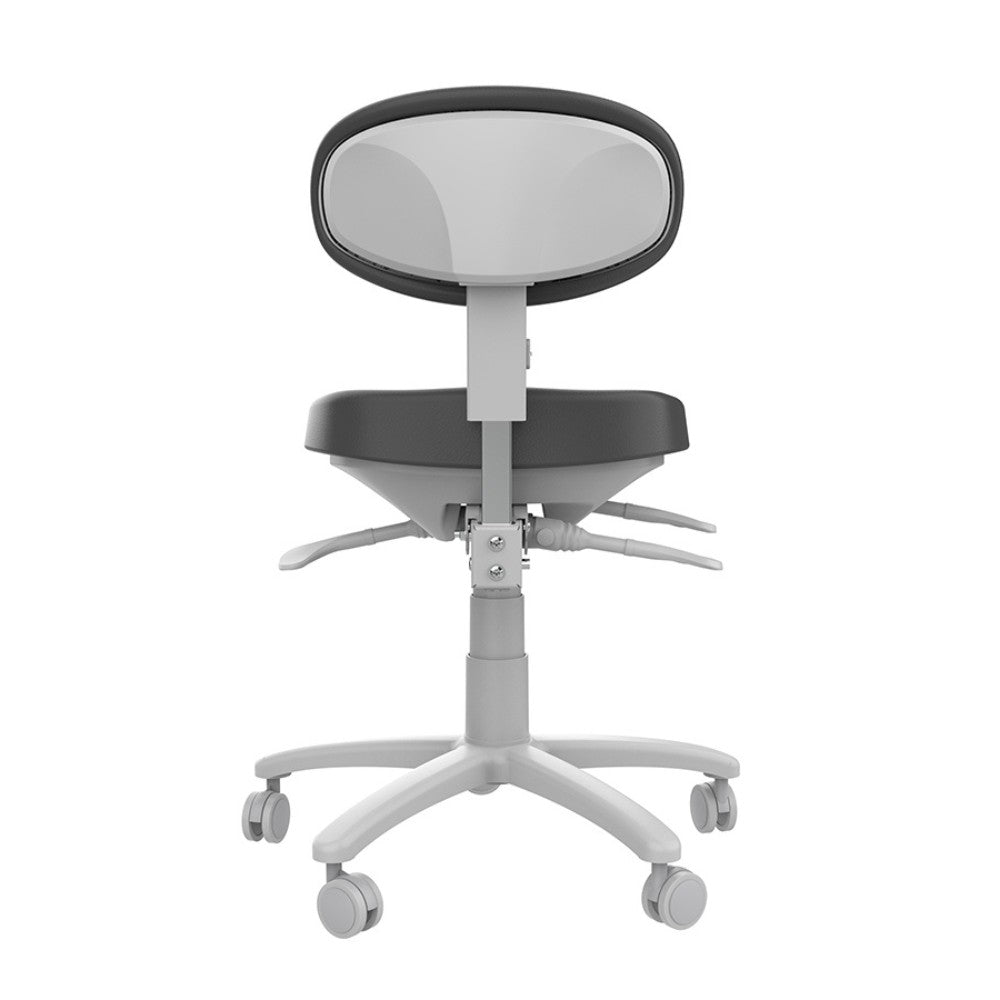 SilverFox 8C01 Adjustable Rolling Spa Stool with Back Support