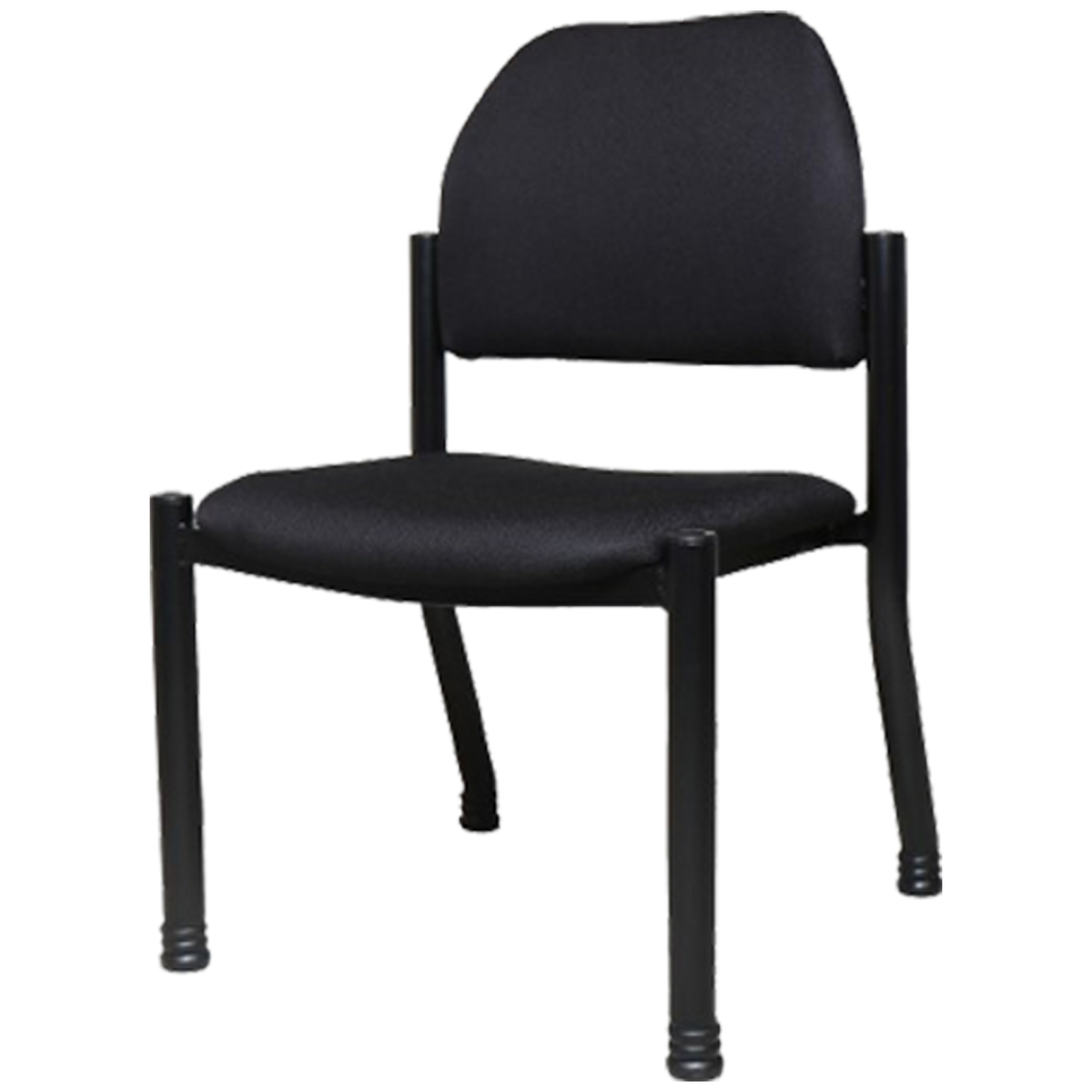 Blickman 1130 Patient Room Vinyl Chair, Armless, Black | QuinceMedical.com