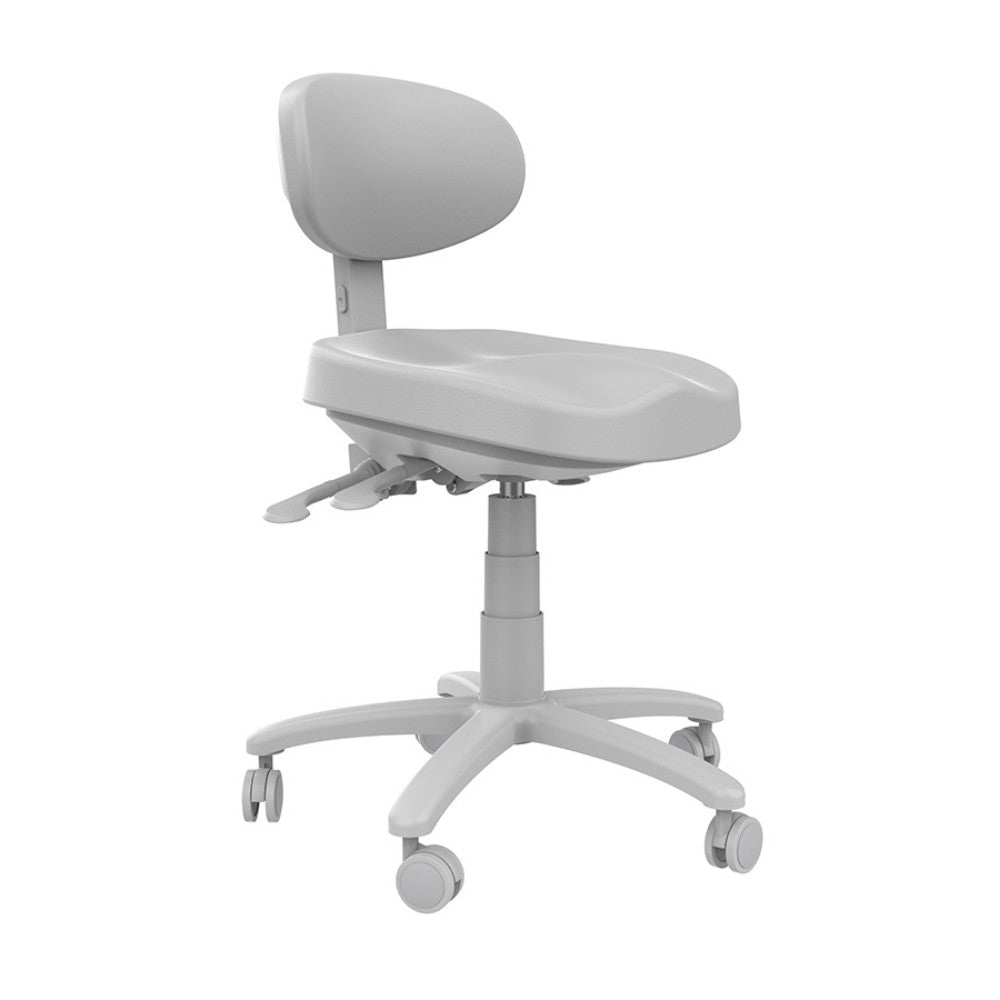 SilverFox 8C01 Adjustable Rolling Spa Stool with Back Support