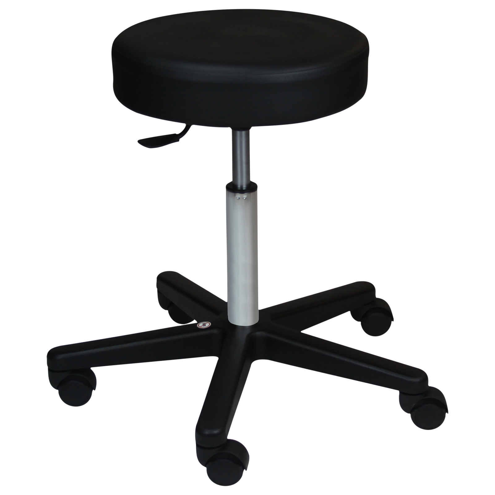 Blickman 1200 Economy Pneumatic Exam Stool, No Backrest, Black Composite Base | QuinceMedical.com