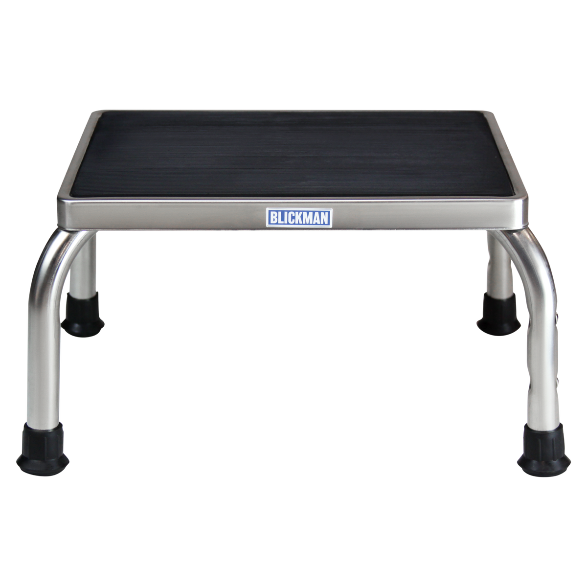 Blickman 1260SS Stainless Steel Step Stool, Single 9" Step, without Handrail | QuinceMedical.com