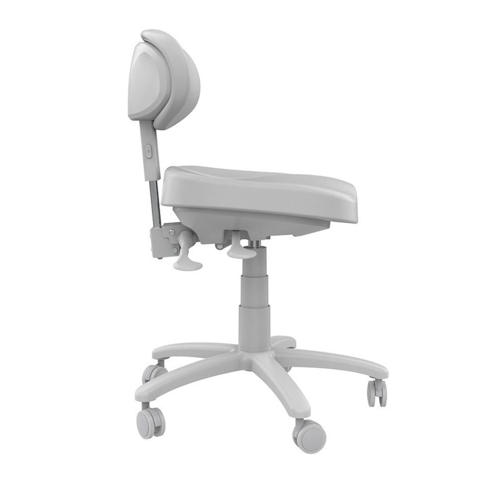 SilverFox 8C01 Adjustable Rolling Spa Stool with Back Support