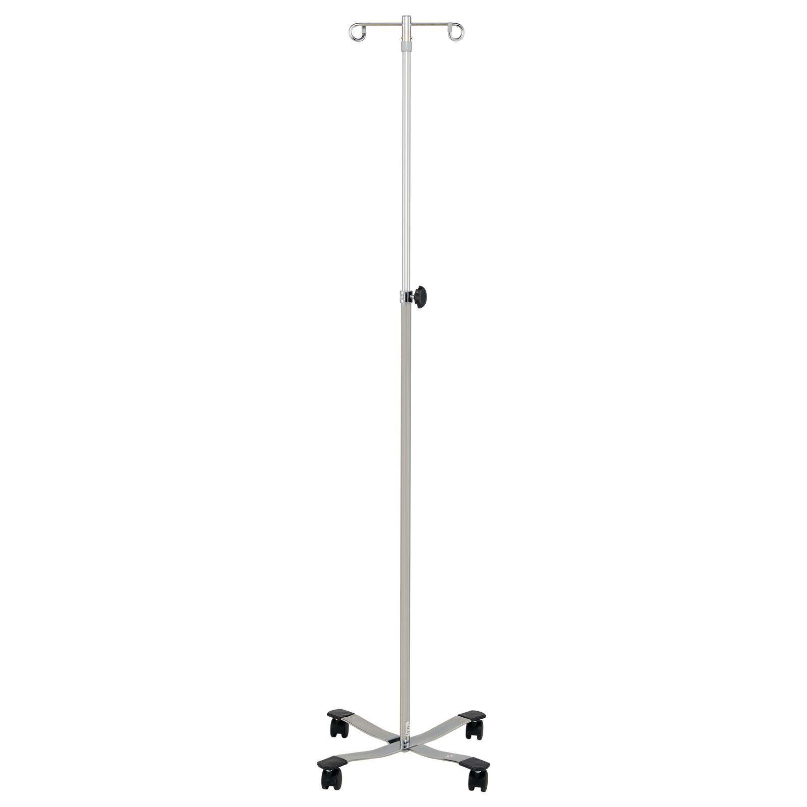 Blickman 1310 Heavyweight 4-Leg Chrome IV Stand, Tru-Loc, 2 Removable Hooks | QuinceMedical.com