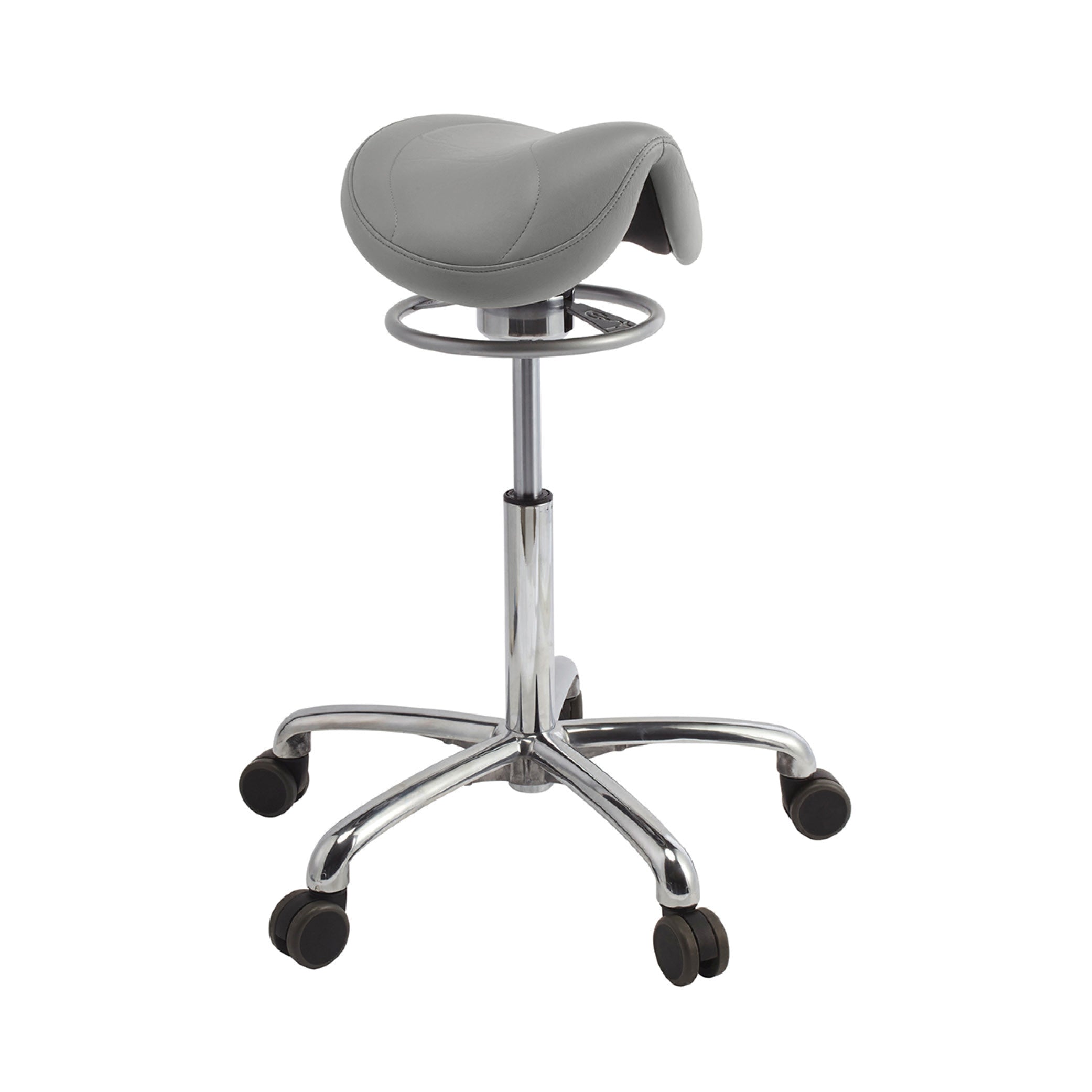 Brewer Jumper Saddle Stool 18" Standard seat with 360 degree movement in Ultraleather