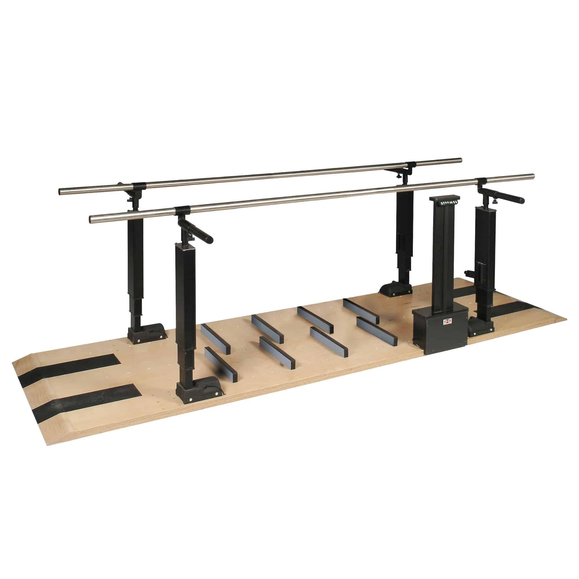 Hausmann 10′ Electric Height Adjustable Parallel Bars with Mobility Platform