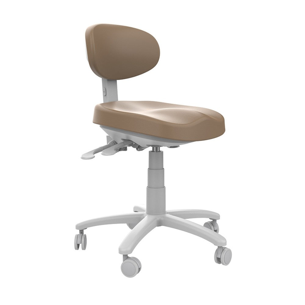 SilverFox 8C01 Adjustable Rolling Spa Stool with Back Support