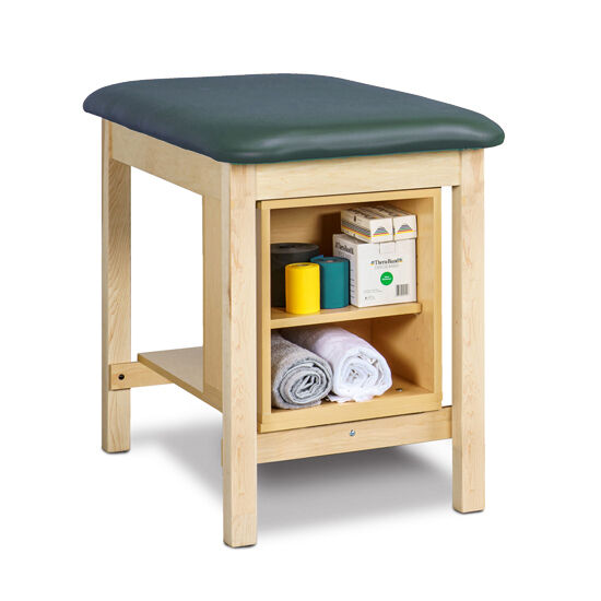 Clinton 17031 Single Seat, Classic Taping Table with Tiered Shelf