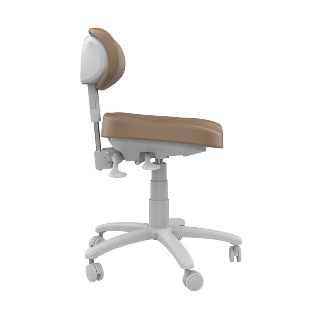 SilverFox 8C01 Adjustable Rolling Spa Stool with Back Support