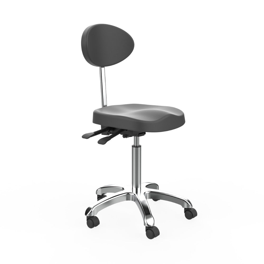 SilverFox 1025E Ergonomic Adjustable Backrest Stool