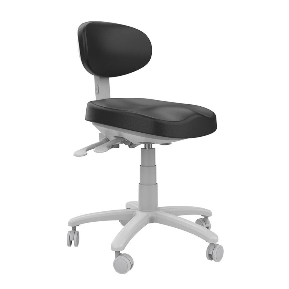 SilverFox 8C01 Adjustable Rolling Spa Stool with Back Support