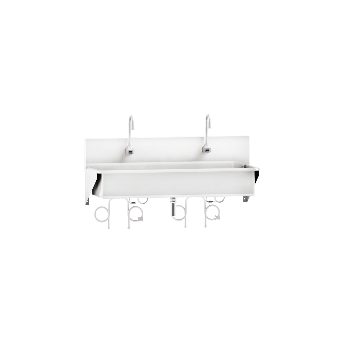 Blickman 7879SS-IF Windsor 2-Station Wall-Mounted Surgical Scrub Sink, Infrared Control | QuinceMedical.com