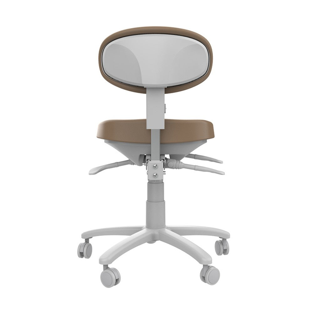 SilverFox 8C01 Adjustable Rolling Spa Stool with Back Support