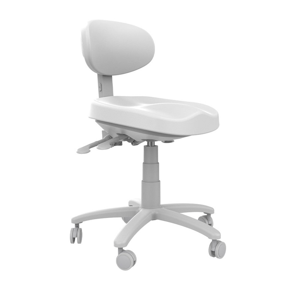SilverFox 8C01 Adjustable Rolling Spa Stool with Back Support
