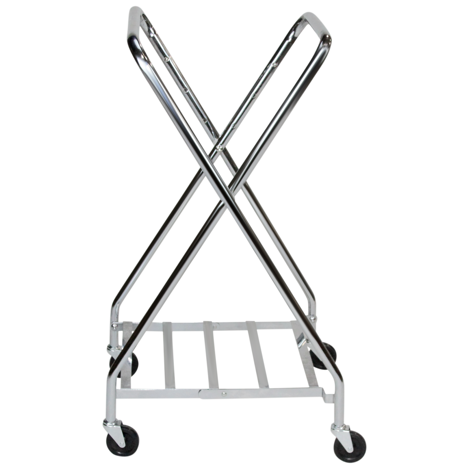 Blickman 2230 Folding Adjustable Chrome Linen Hamper, Fits 18", 22" and 25" Bags | QuinceMedical.com