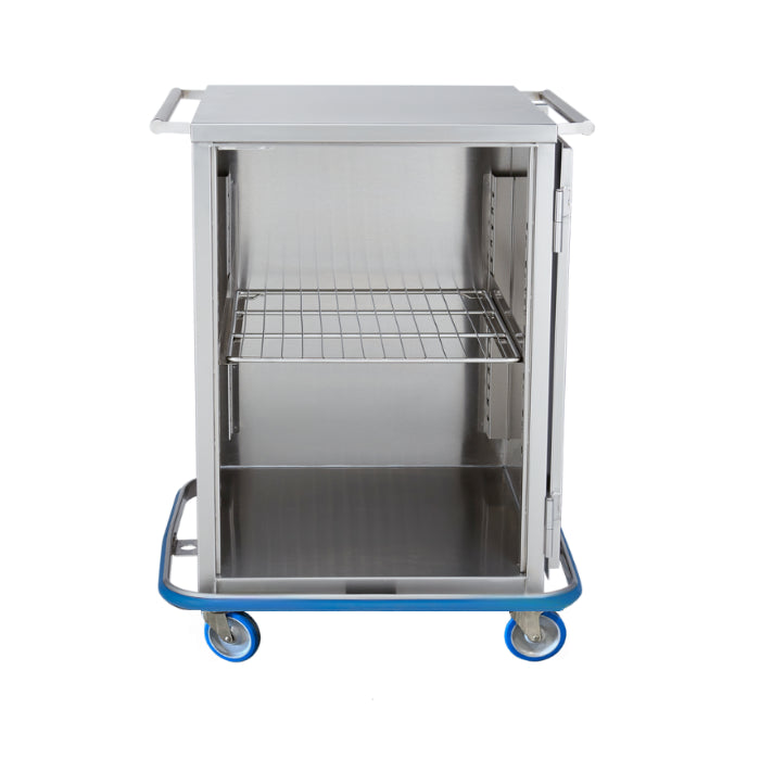 Blickman CCC3-19 Mini Stainless Steel Surgical Case Cart with Solid Door, 29-5/8"W | QuinceMedical.com