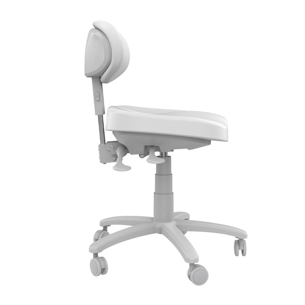 SilverFox 8C01 Adjustable Rolling Spa Stool with Back Support