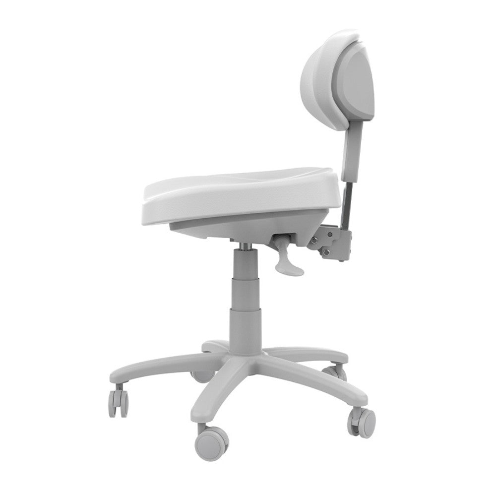 SilverFox 8C01 Adjustable Rolling Spa Stool with Back Support