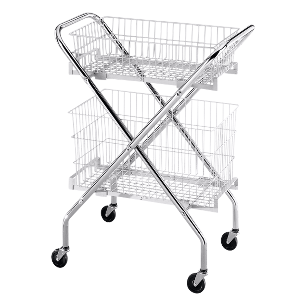 Blickman 2440 Folding Utility Cart Frame, Baskets Sold Separately | QuinceMedical.com