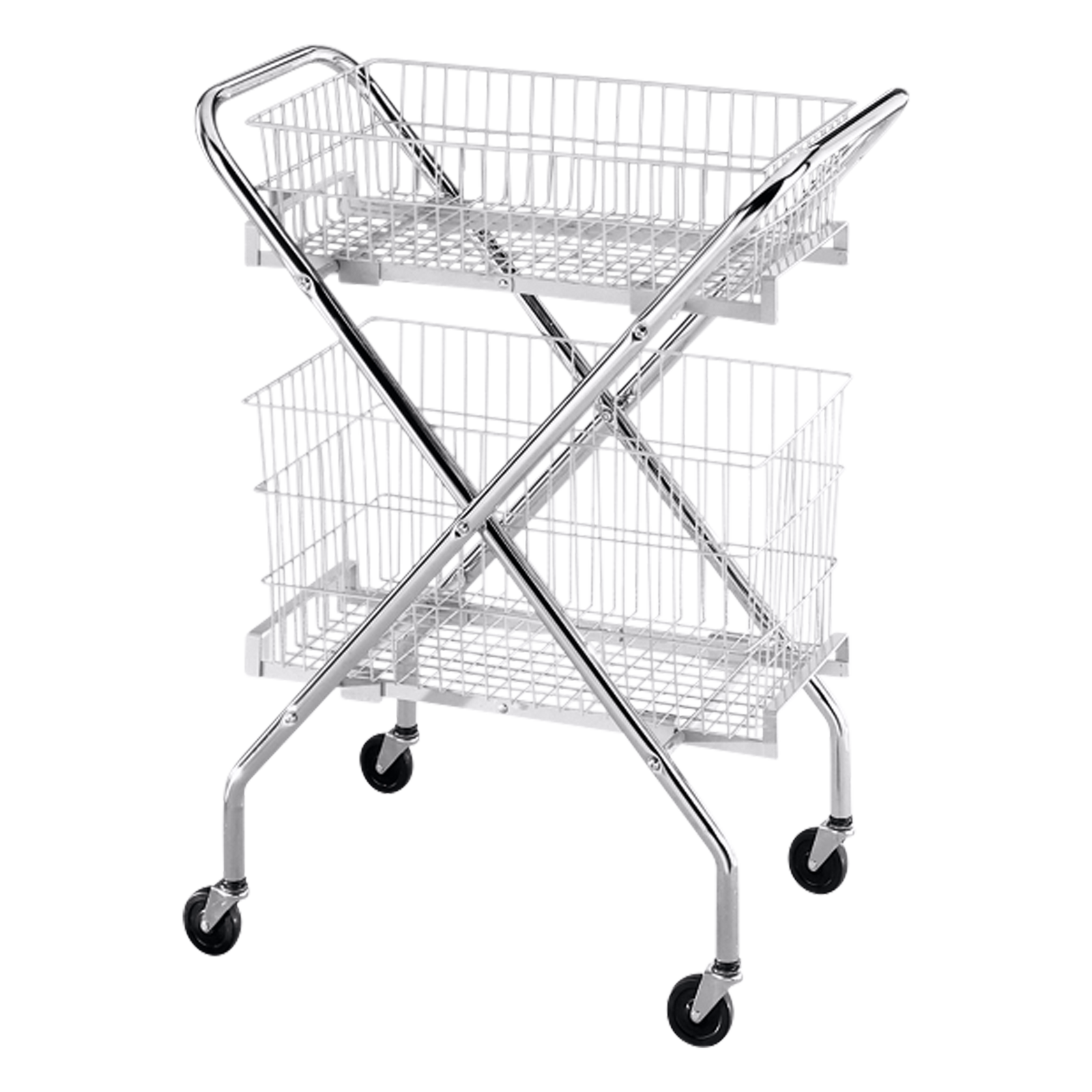 Blickman 2440 Folding Utility Cart Frame, Baskets Sold Separately | QuinceMedical.com