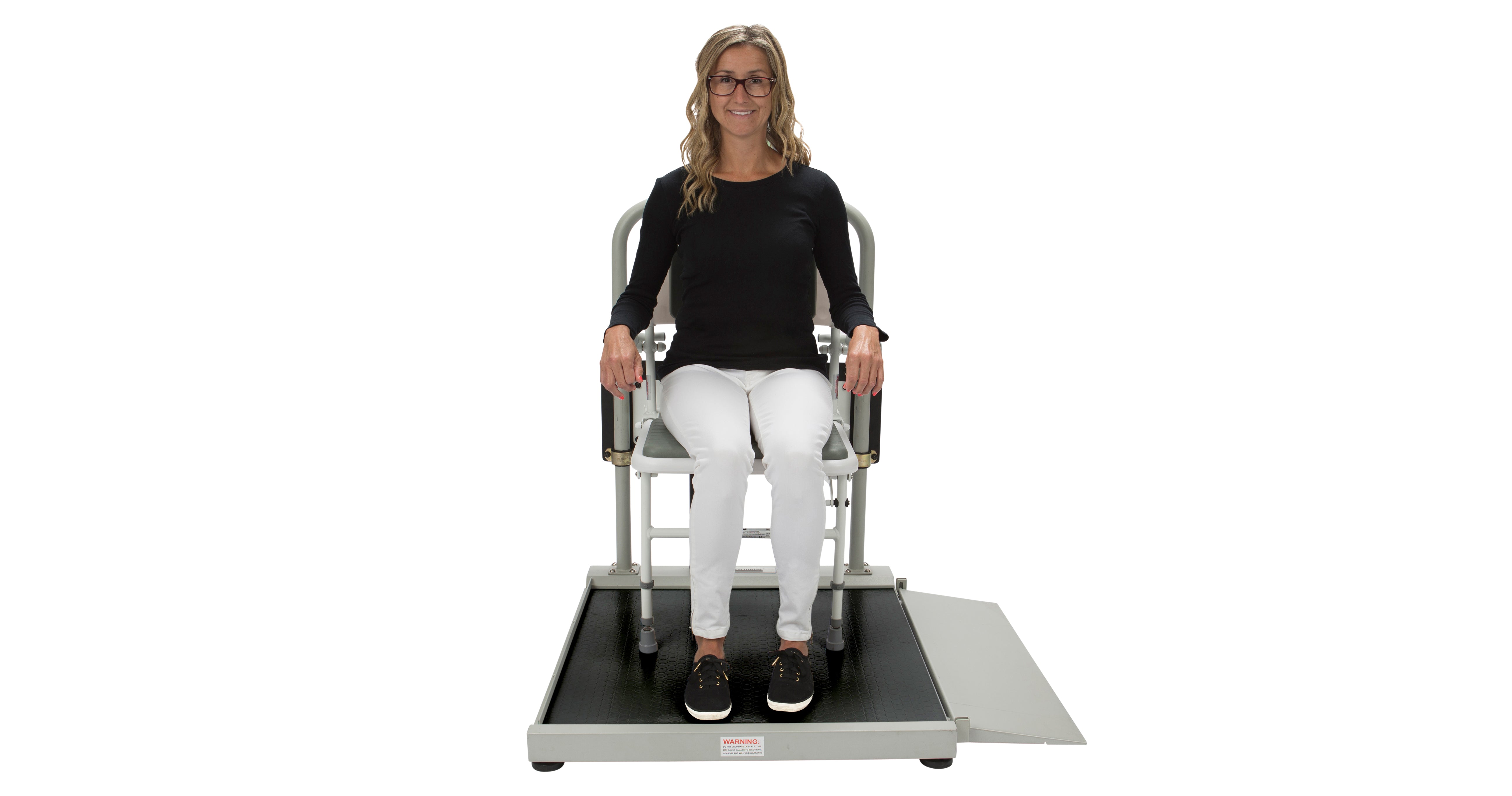 Health o meter 2500 Digital Wheelchair Ramp Scale with Foldaway Seat | QuinceMedical.com