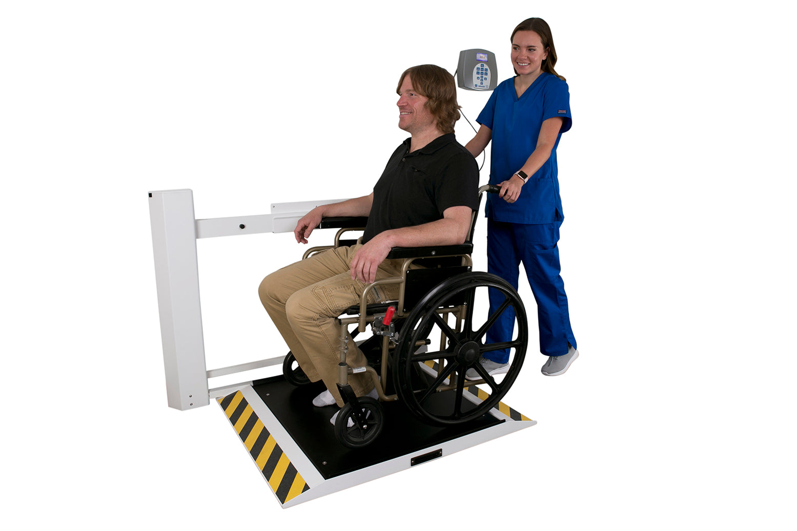 Health o meter 2900KL Antimicrobial Wall-Mounted Fold-Up Wheelchair Scale | QuinceMedical.com