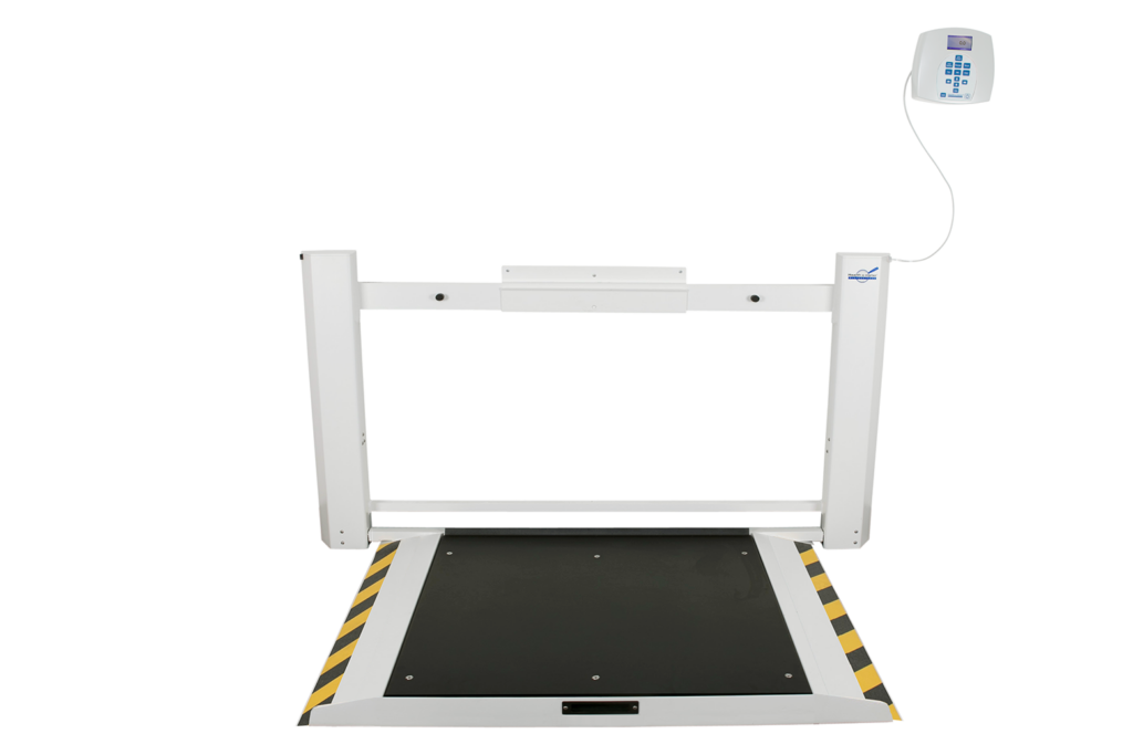 Antimicrobial Wall-Mounted Fold-Up Wheelchair Scale, ADA Compliant