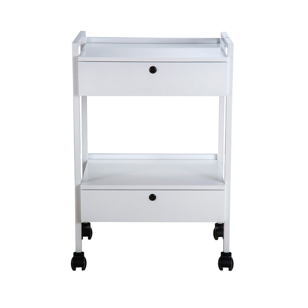 SilverFox 1019 Trolley Table with Lockable Drawers