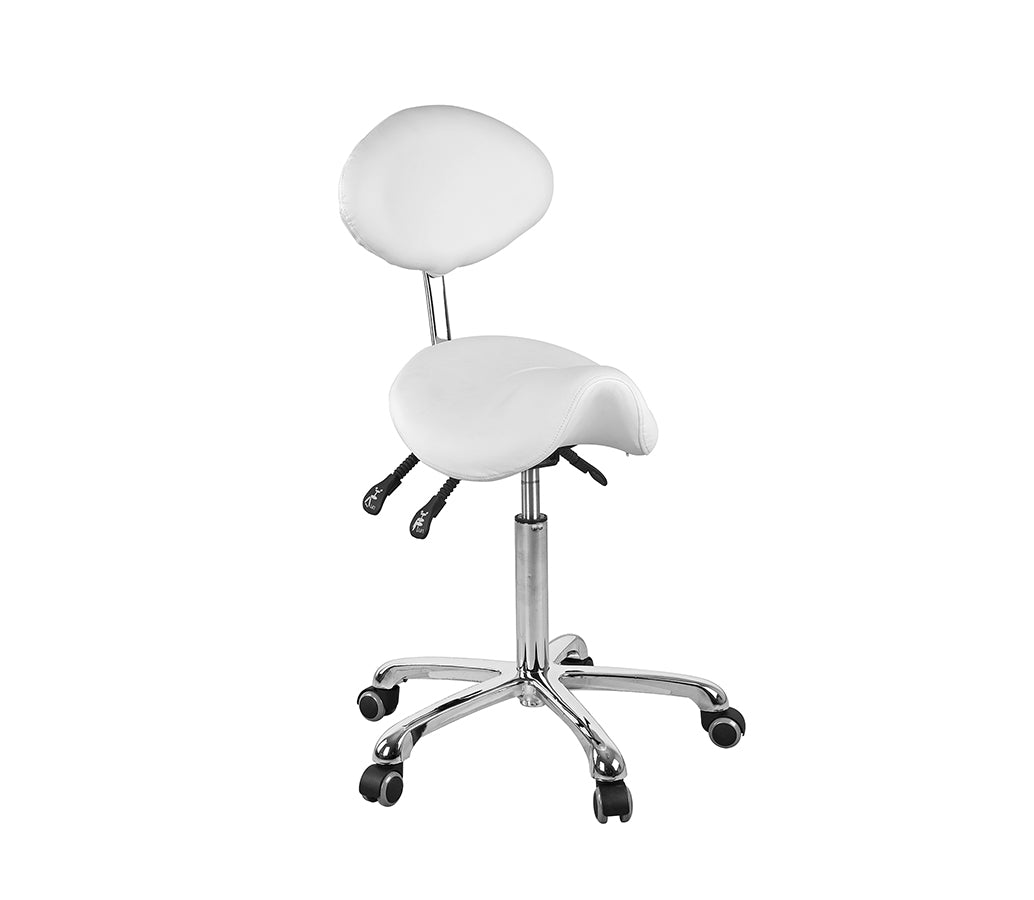 Giovanni 1025 Cosmetic Stool with Backrest