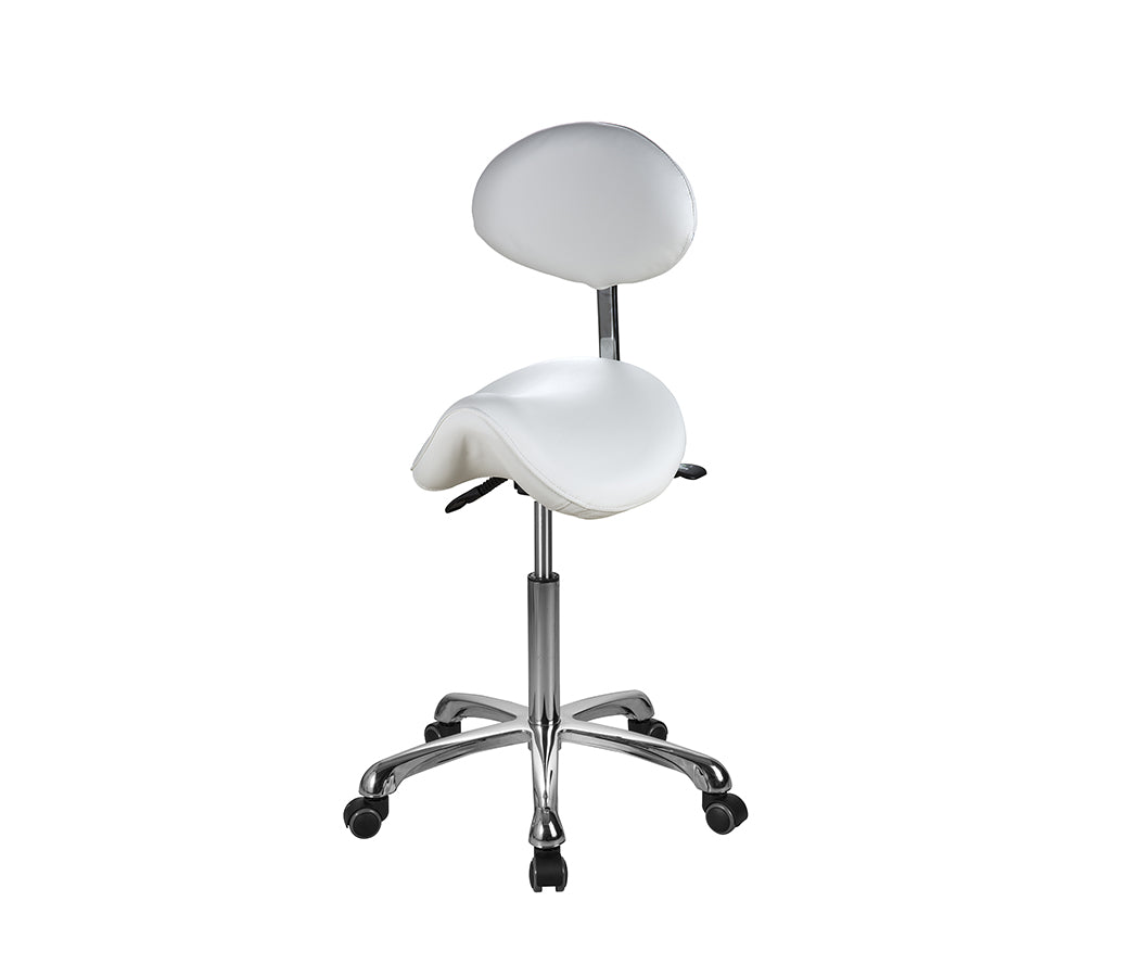 Giovanni 1025 Cosmetic Stool with Backrest