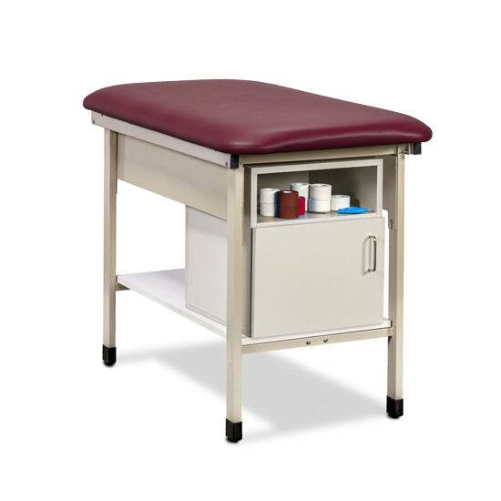 Clinton 31706 Single Seat, Ironside Taping Table with Open Shelf and Door Storage Module