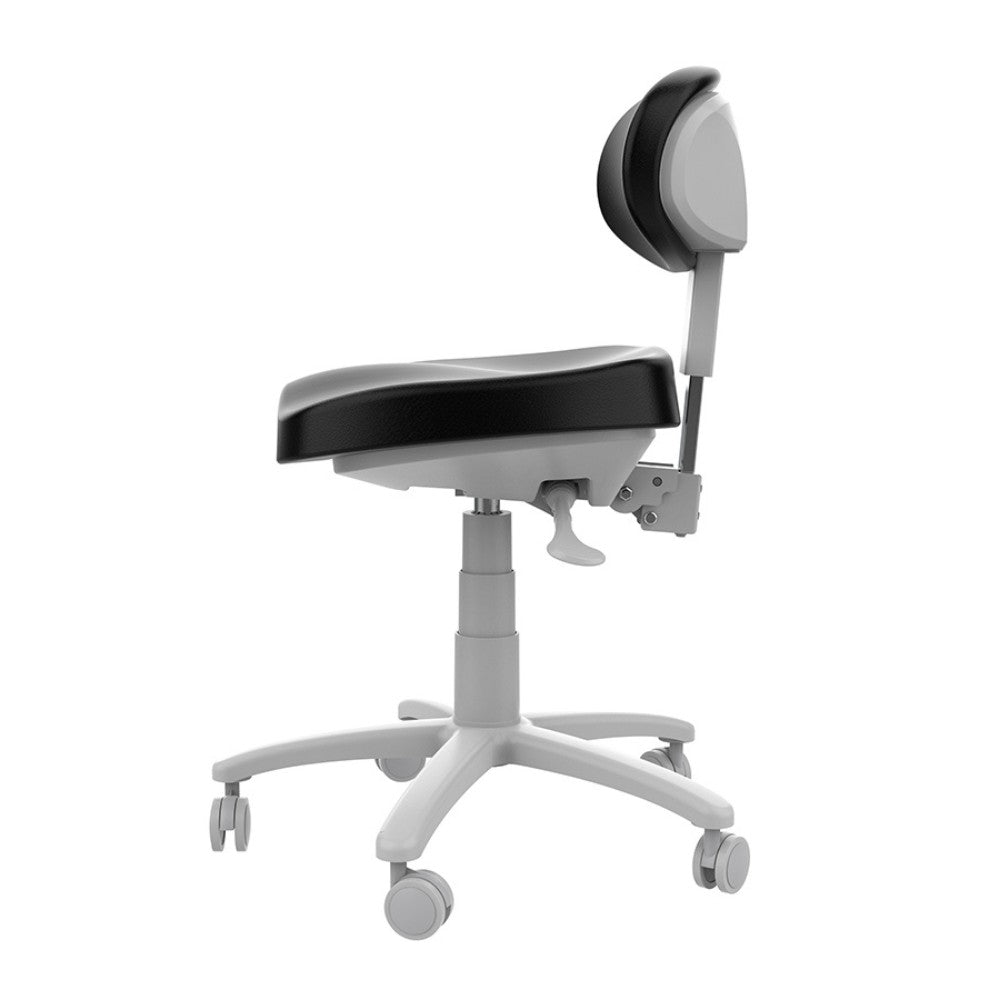 SilverFox 8C01 Adjustable Rolling Spa Stool with Back Support