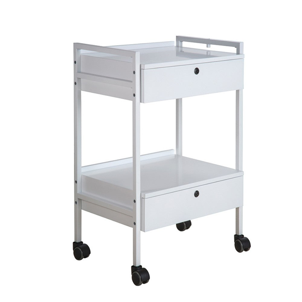 SilverFox 1019 Trolley Table with Lockable Drawers