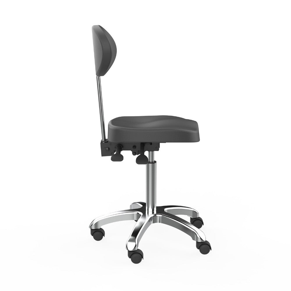 SilverFox 1025E Ergonomic Adjustable Backrest Stool