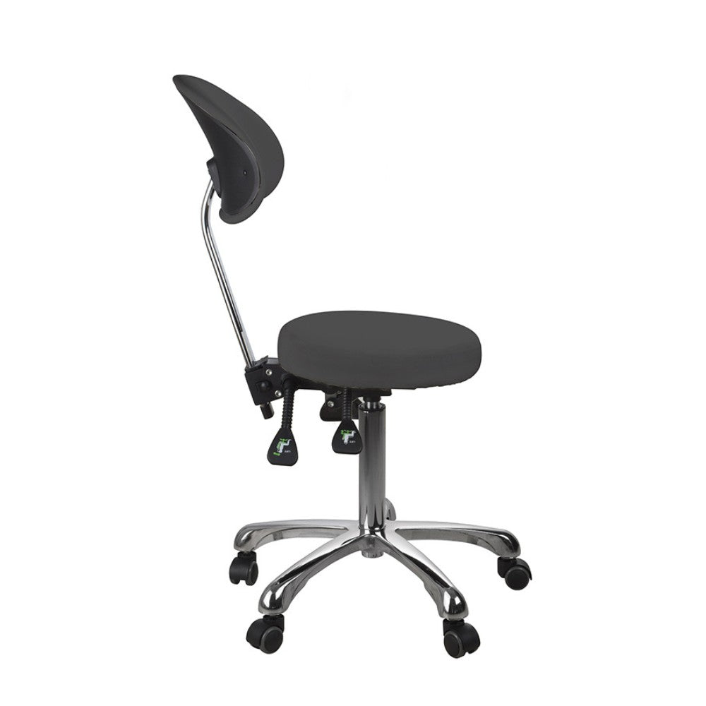 SilverFox 1025B Ergonomic Adjustable Backrest Stool