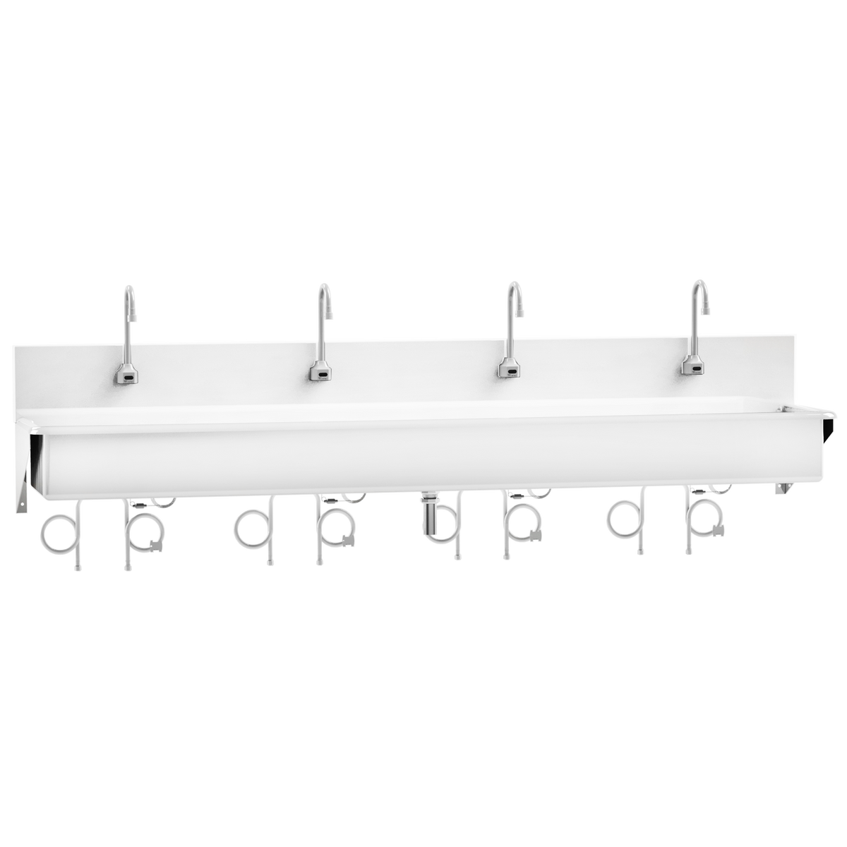 Blickman 7881SS-IF Windsor 4-Station Wall-Mounted Surgical Scrub Sink, Infrared Control | QuinceMedical.com