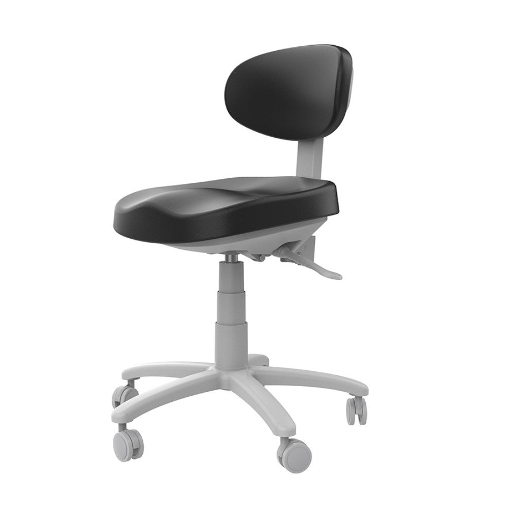 SilverFox 8C01 Adjustable Rolling Spa Stool with Back Support