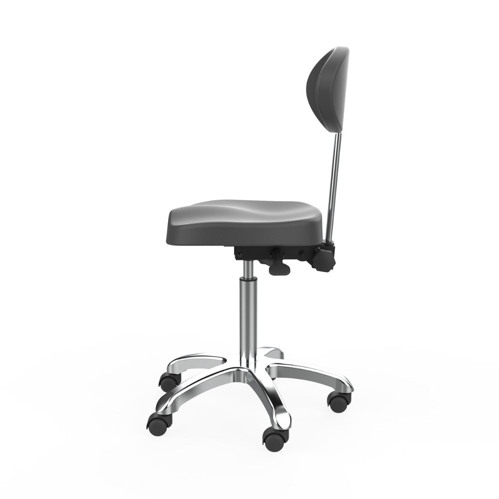 SilverFox 1025E Ergonomic Adjustable Backrest Stool