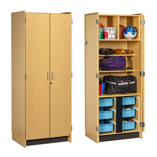 Clinton 5230-S Tall Cabinet with 6 Storage Bins