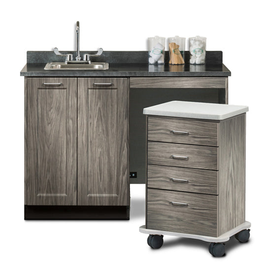 Clinton 58048R 48" Fashion Finish, Cart-Mate Cabinet/Cart Right | QuinceMedical.com