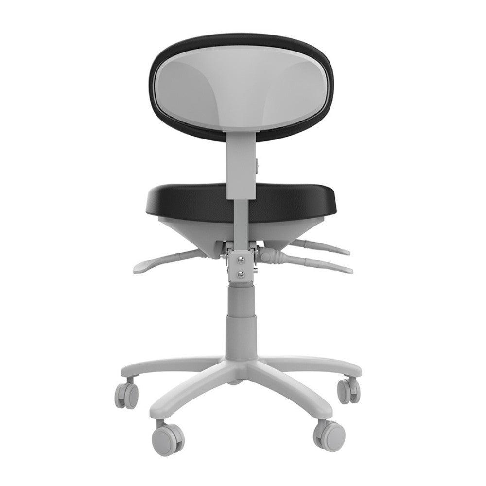 SilverFox 8C01 Adjustable Rolling Spa Stool with Back Support