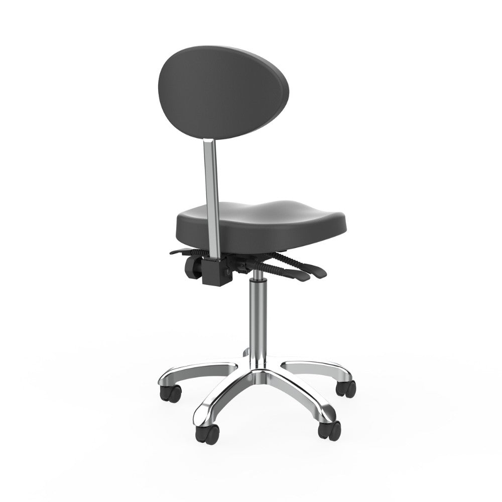 SilverFox 1025E Ergonomic Adjustable Backrest Stool