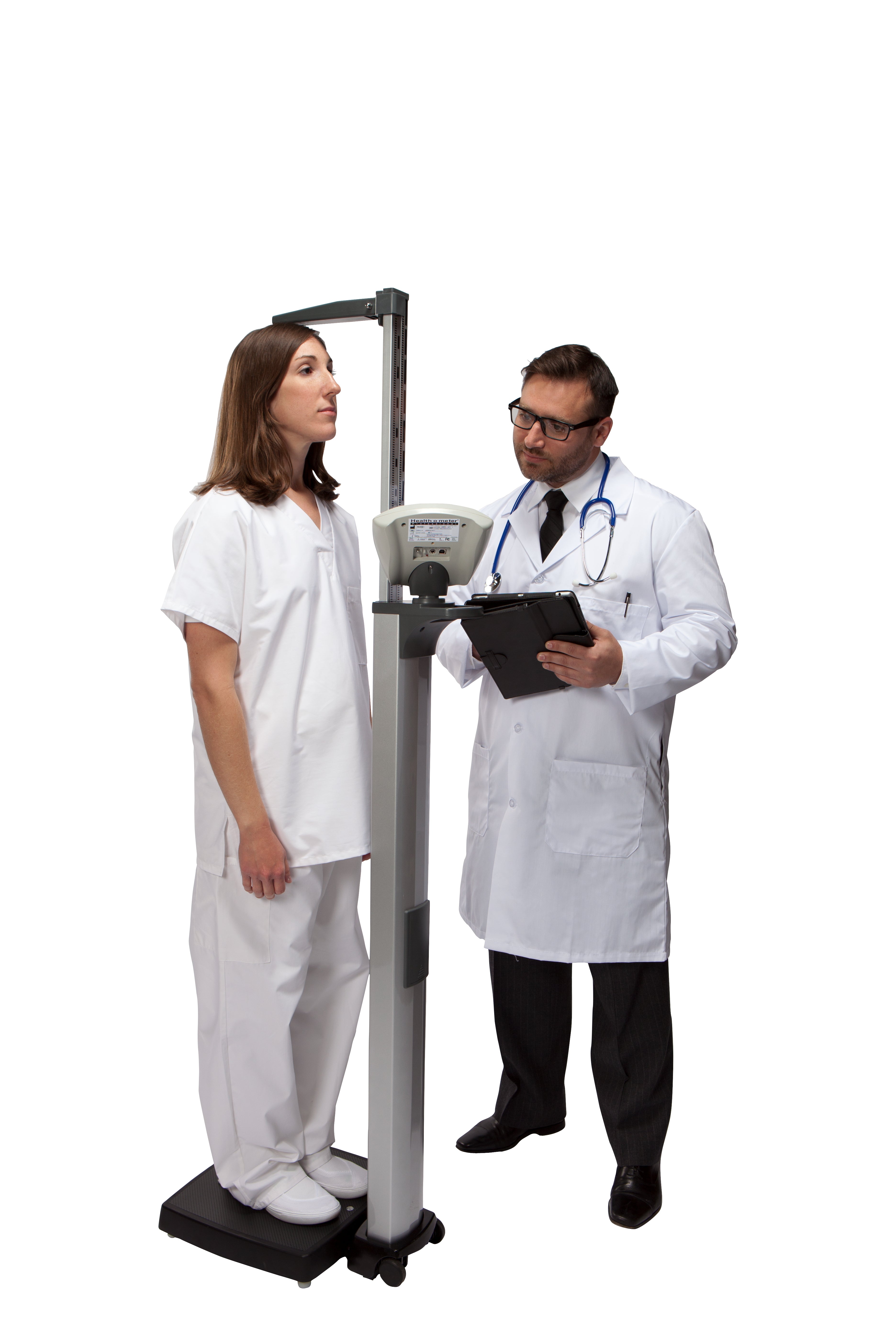 Health o meter 600 Heavy Duty Eye Level Digital Scale with Integral Digital Height Rod | QuinceMedical.com