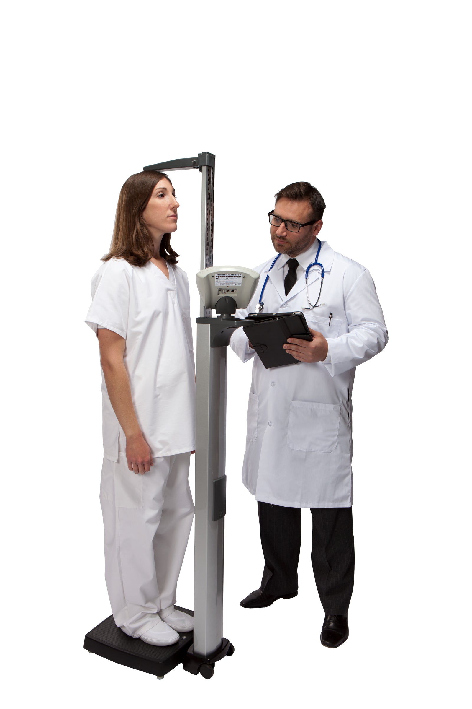 Health o meter 600 Heavy Duty Eye Level Digital Scale with Integral Digital Height Rod | QuinceMedical.com