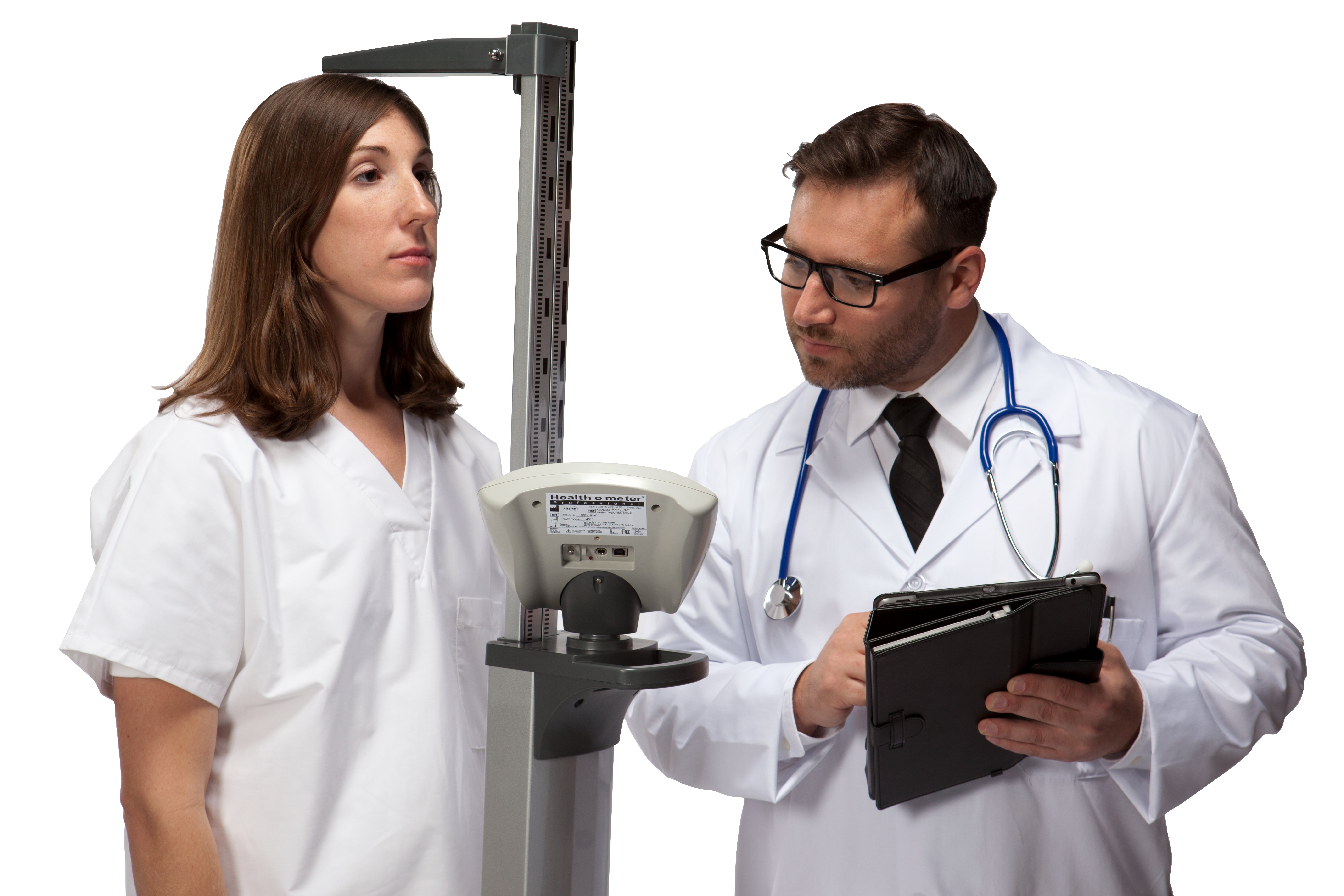 Health o meter 600 Heavy Duty Eye Level Digital Scale with Integral Digital Height Rod | QuinceMedical.com
