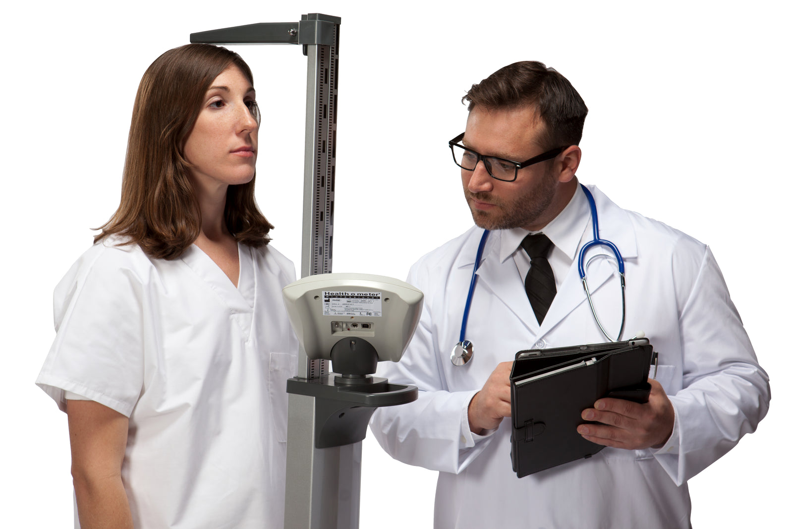 Health o meter 600 Heavy Duty Eye Level Digital Scale with Integral Digital Height Rod | QuinceMedical.com