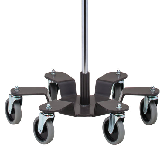 Clinton IV-604 Six-Leg, 4-Hook, Heavy Base Infusion Pump Stand | QuinceMedical.com