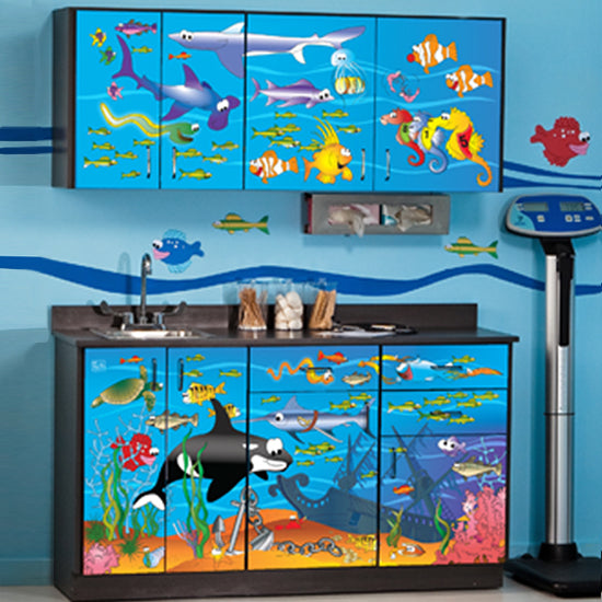 Clinton 6136-BW Ocean Commotion Cabinets | QuinceMedical.com
