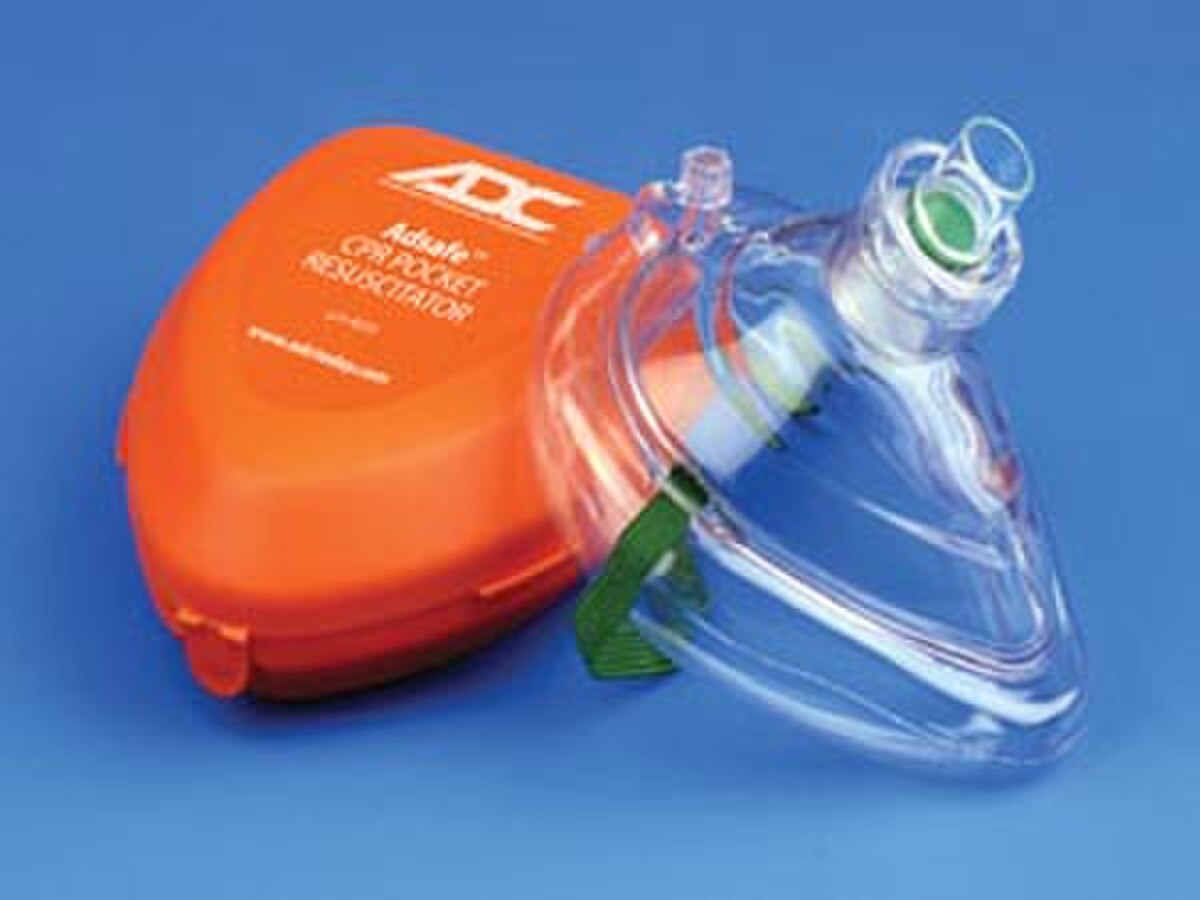 CPR Valve Mask Resuscitator In Case, Orange (US Only)
